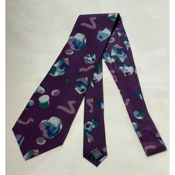 EMILIO PUCCI Mens Tie Necktie Hand Sewn Silk Woven in England Multicolor - Picture 1 of 5
